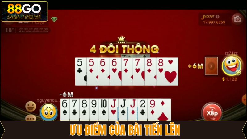 Ưu điểm nổi bật khi tham gia bài tiến lên tại nhà cái 